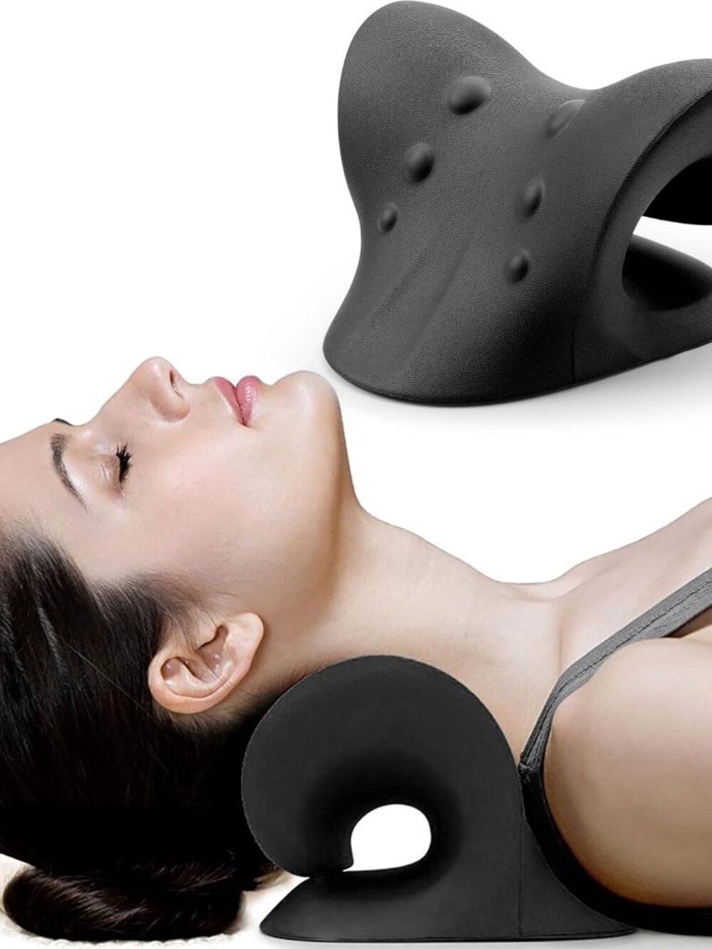RESTCLOUD Neck & Shoulder Relaxer/Cervical Traction Device - Black